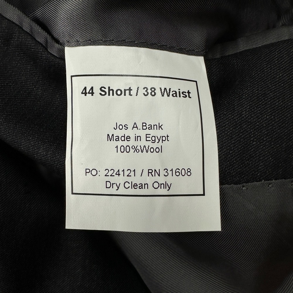 Jos A Bank Signature Collection Wool Blazer 44S Charcoal Grey Suit Jacket - Picture 5 of 11